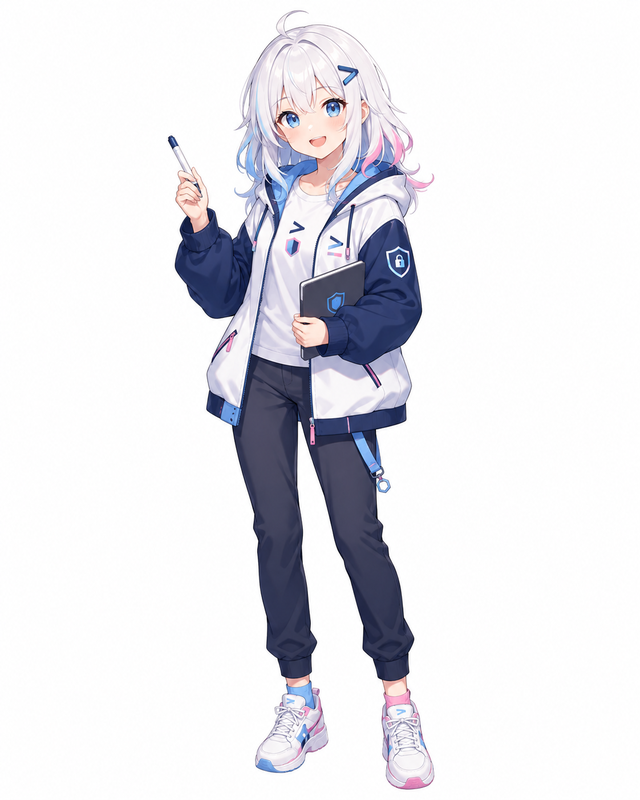 Whiteboard Tutorial guide character holding a tablet and stylus